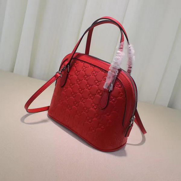 Gucci Calfskin Leather Small Tote Bag 341504 Red