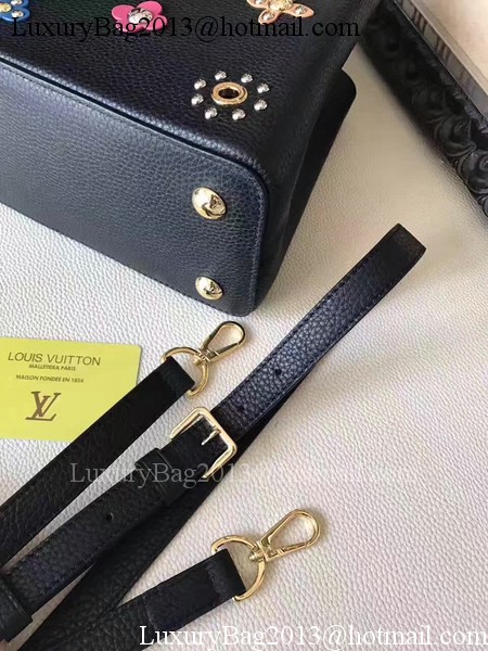 Louis Vuitton Mechanical Flowers CAPUCINES PM M54311 Black