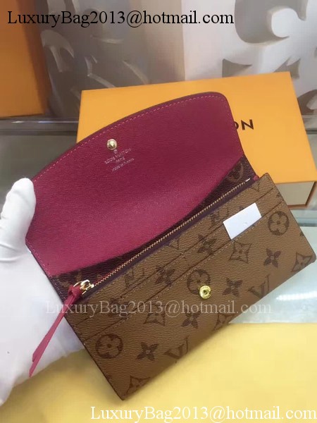 Louis Vuitton Monogram Canvas Emilie Wallet M60136 Rose