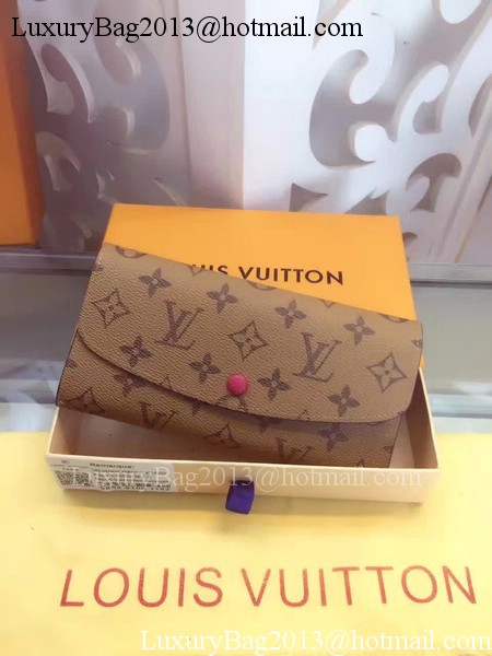 Louis Vuitton Monogram Canvas Emilie Wallet M60136 Rosy