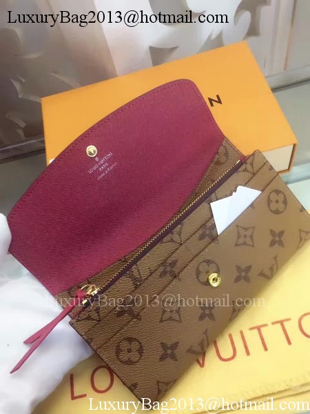 Louis Vuitton Monogram Canvas Emilie Wallet M60136 Rosy