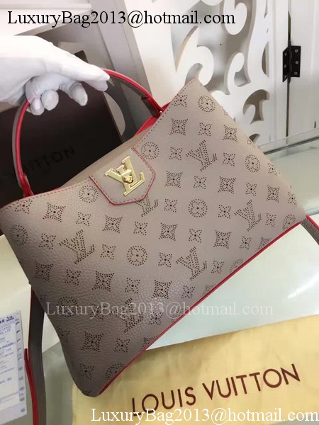 Louis Vuitton Monogram Leather Tote Bag M42126 Apricot