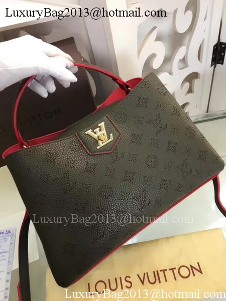 Louis Vuitton Monogram Leather Tote Bag M42126 Green