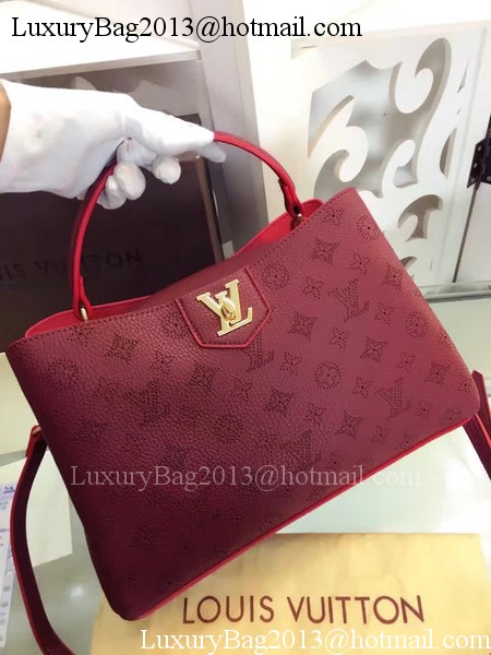 Louis Vuitton Monogram Leather Tote Bag M42126 Wine