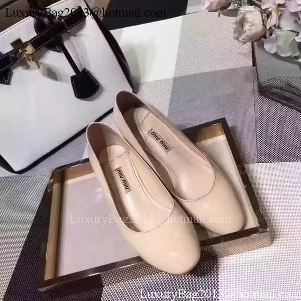 miu miu Leather 50mm Pump MM548 Apricot