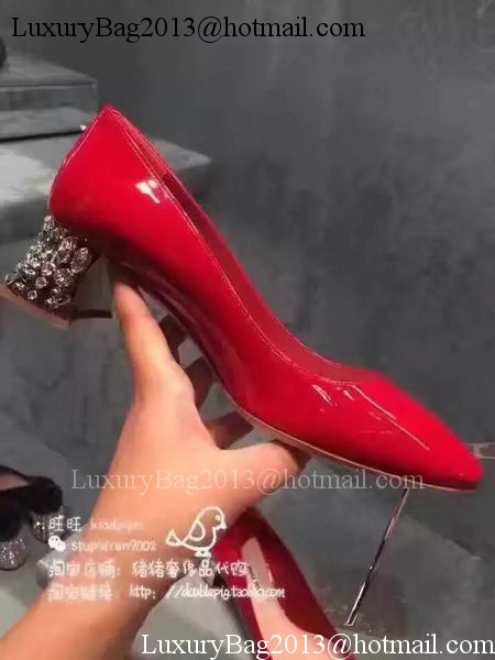 miu miu Leather 50mm Pump MM548 Red