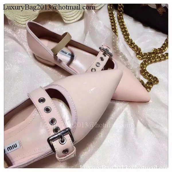 miu miu Leather Ballerina MM544 Apricot