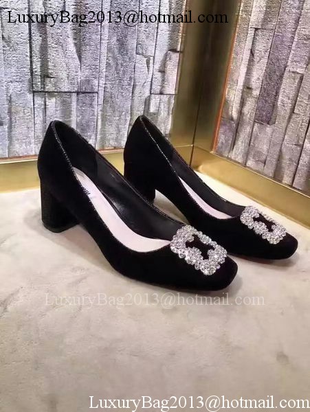 miu miu Suede Leather 60mm Pump MM547 Black