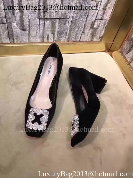 miu miu Suede Leather 60mm Pump MM547 Black