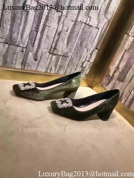 miu miu Suede Leather 60mm Pump MM547 Green