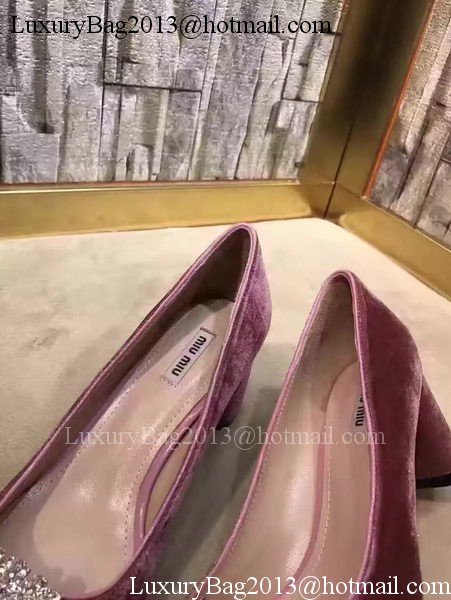 miu miu Suede Leather 60mm Pump MM547 Wine