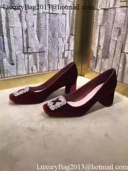 miu miu Suede Leather 60mm Pump MM547 Wine