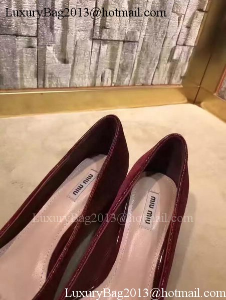 miu miu Suede Leather 60mm Pump MM547 Wine