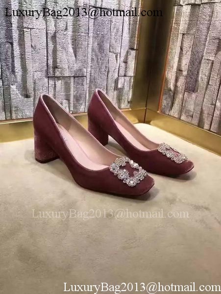 miu miu Suede Leather 60mm Pump MM547 Wine