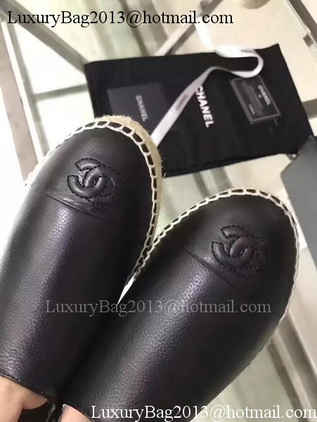 Chanel Casual Shoes Leather CH2080 Black