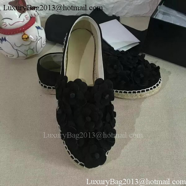 Chanel Casual Shoes Leather CH2084 Black