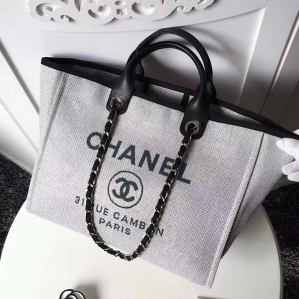 Chanel Large Canvas Tote Shopping Bag CHA1679 Grey