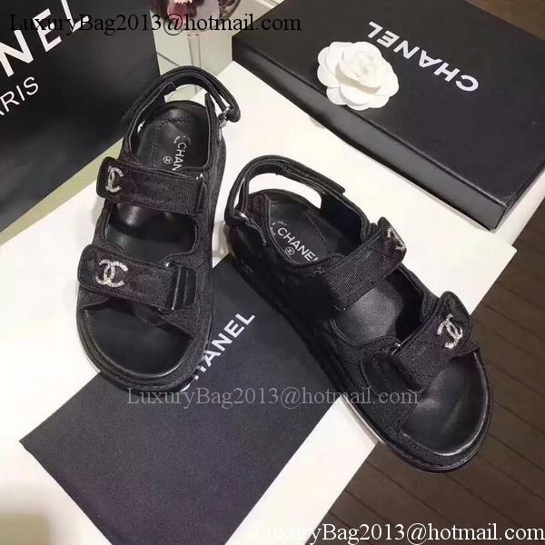 Chanel Sandal Leather CH2090 Black