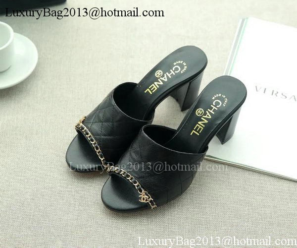 Chanel Sandal Leather CH2095 Black