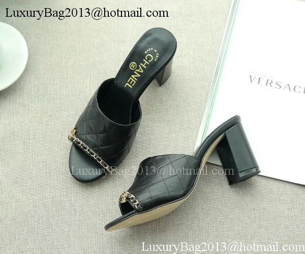 Chanel Sandal Leather CH2095 Black