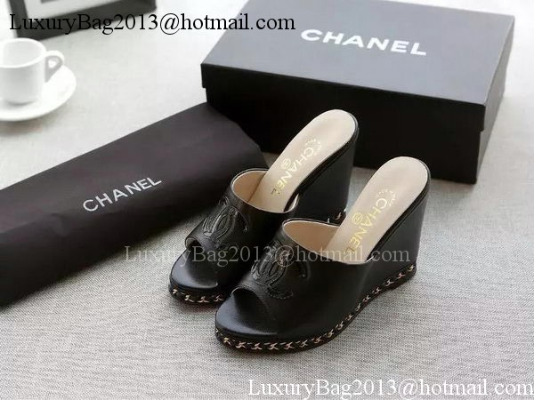 Chanel Sandal Leather CH2097 Black