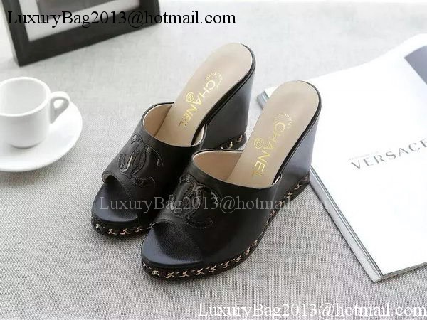 Chanel Sandal Leather CH2097 Black