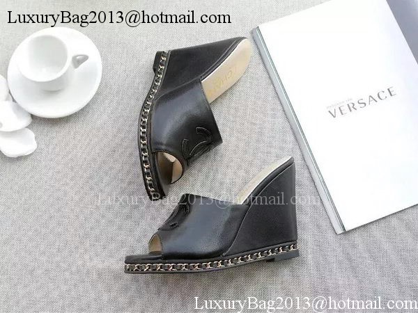 Chanel Sandal Leather CH2097 Black