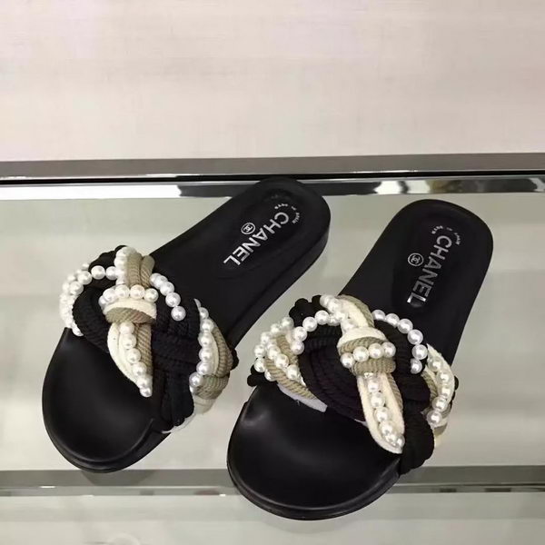 Chanel Slipper Leather CH2078 Black