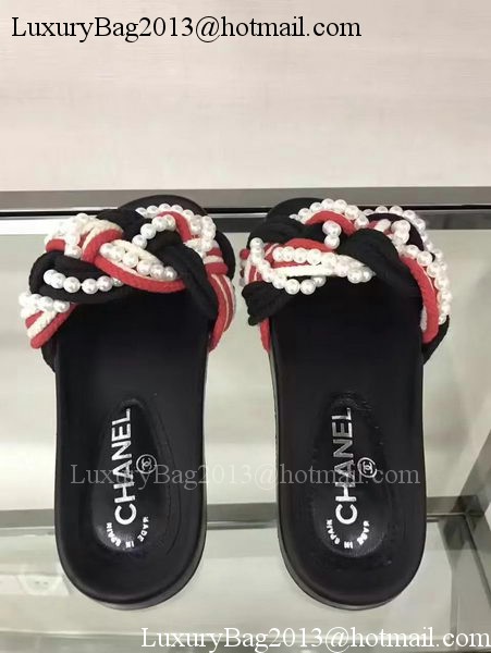 Chanel Slipper Leather CH2078 Red