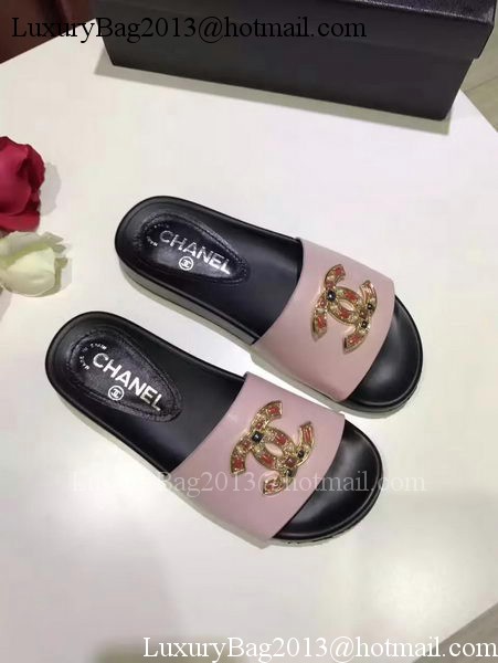 Chanel Slipper Leather CH2079 Pink