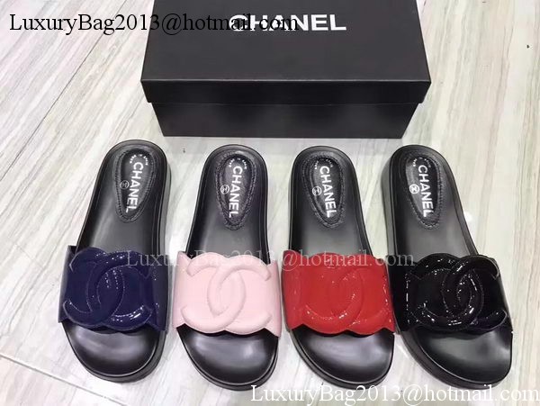 Chanel Slipper Leather CH2091 Red