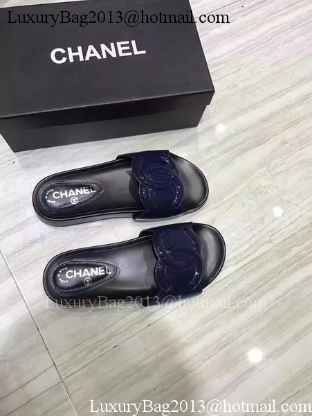 Chanel Slipper Leather CH2091 Royal