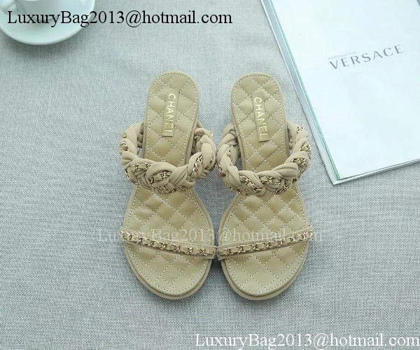 Chanel Slipper Leather CH2094 Apricot