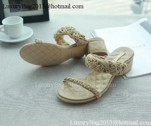 Chanel Slipper Leather CH2094 Apricot