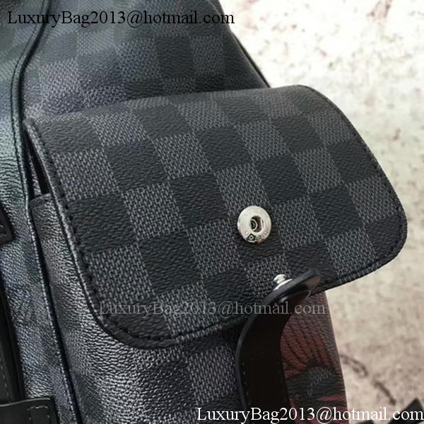 Louis Vuitton Damier Graphite Canvas CHRISTOPHER PM N43435 Red