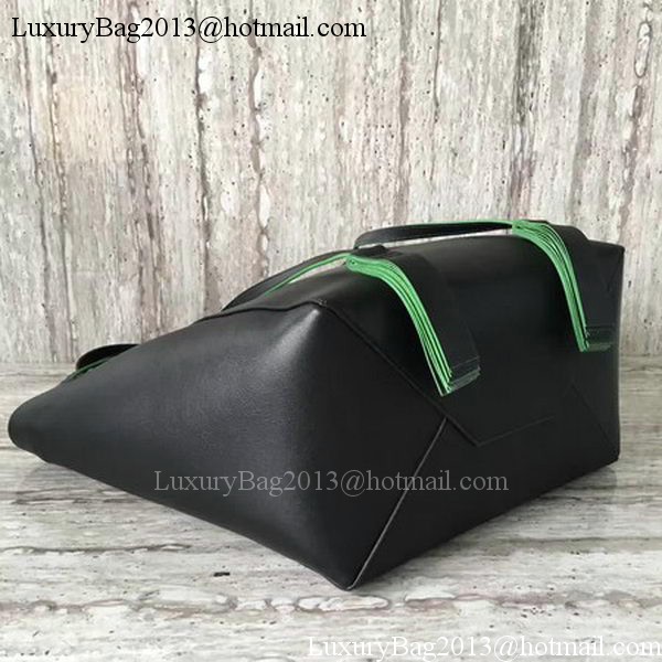 Celine Cabas Phantom Bags Calfskin Leather C2209 Black&Green