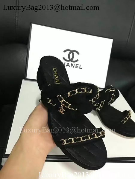 Chanel Sandal Leather CH2087 Black