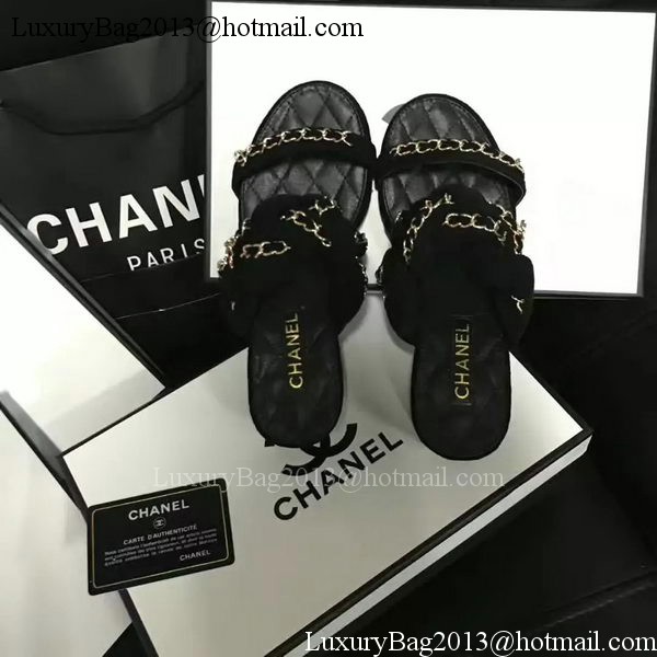 Chanel Sandal Leather CH2087 Black