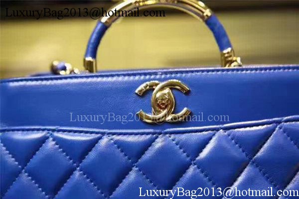 Chanel Tote Bag Sheepskin Leather A93753 Blue