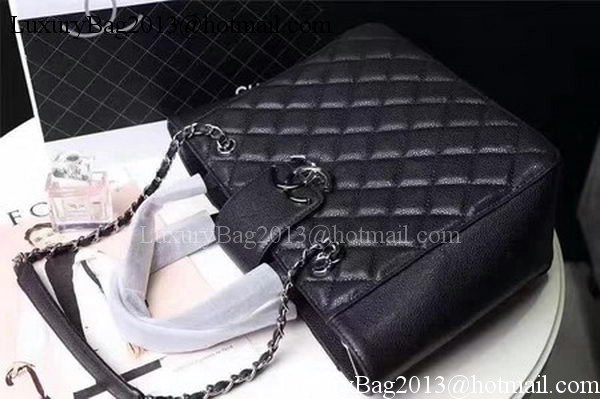 Chanel Tote Bag Sheepskin Leather A98665 Black