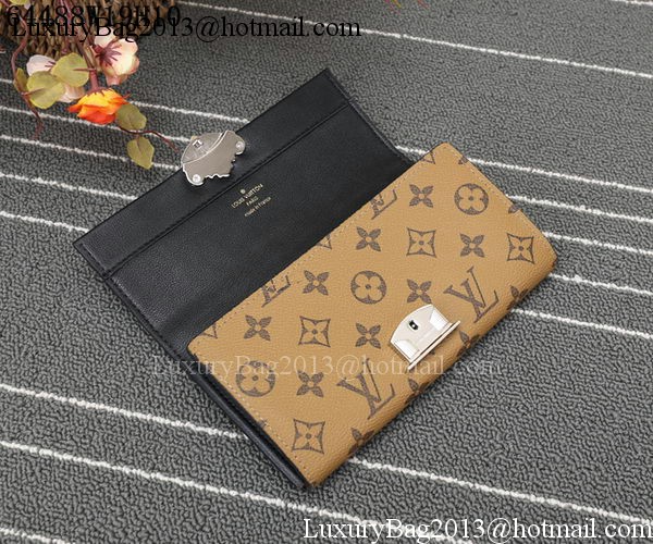 Louis Vuitton Monogram Reverse Canvas SARAH WALLET M64488 Black