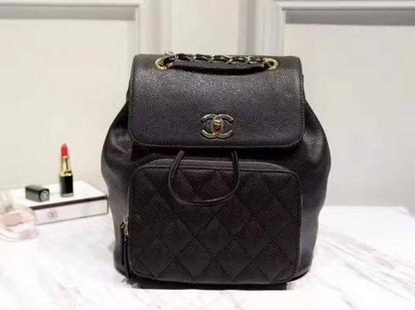 Chanel Calfskin Leather Backpack A36590 Black