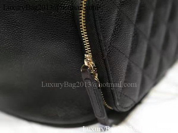 Chanel Calfskin Leather Backpack A36590 Black