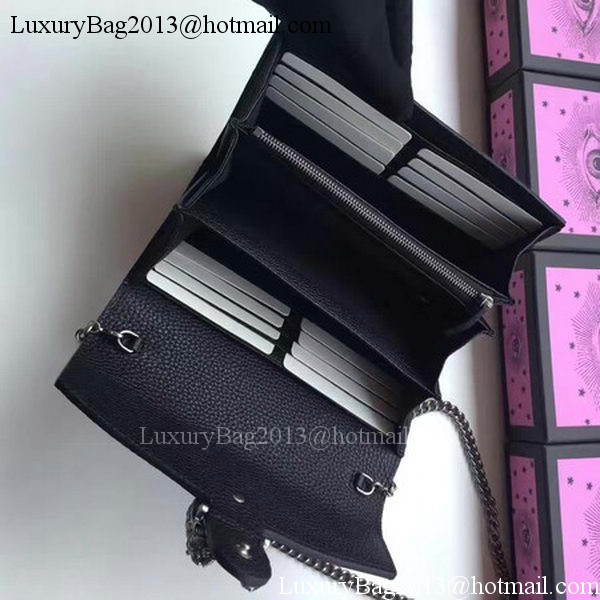 Gucci Dionysus Leather mini Chain Bag 401231 Black