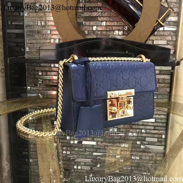 Gucci Padlock Gucci Signature Mini Shoulder Bag 409487 Royal