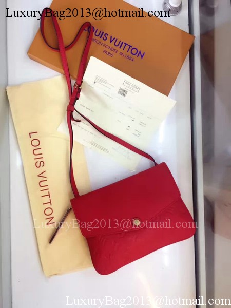 Louis Vuitton Monogram Empreinte POCHETTE FELICIE M50258 Dark Red