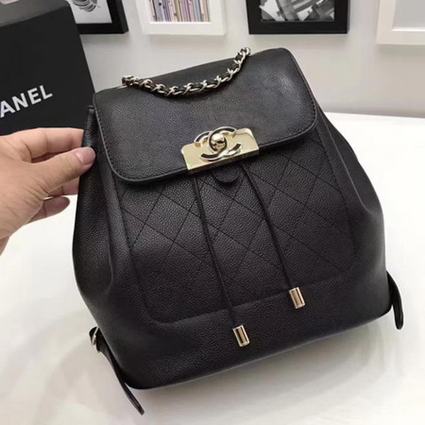 Chanel Calfskin Leather Backpack CHA2845 Black