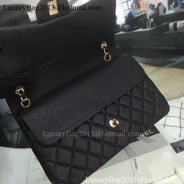 Chanel Classic Top Flap Bag Original Deerskin Leather CHA5212 Black