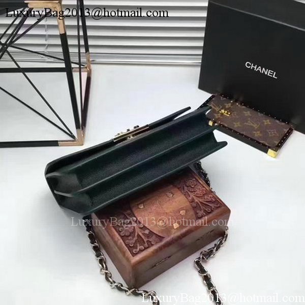 Chanel Flap Shoulder Bag Calfskin Leather CHA1811 Green