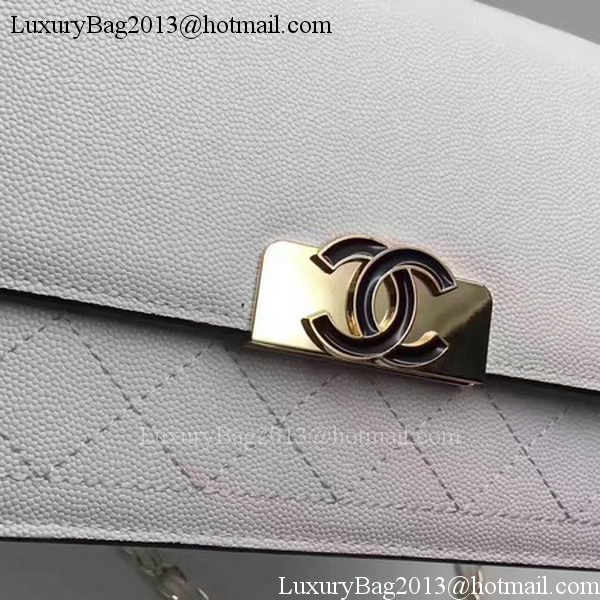 Chanel Flap Shoulder Bag Calfskin Leather CHA1811 White